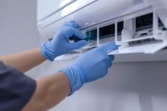 Climatisation gainable installée dans un intérieur moderne et élégant