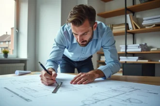 Architecte consultant des plans techniques de construction conformes à la norme NF P01-012 pour maison individuelle