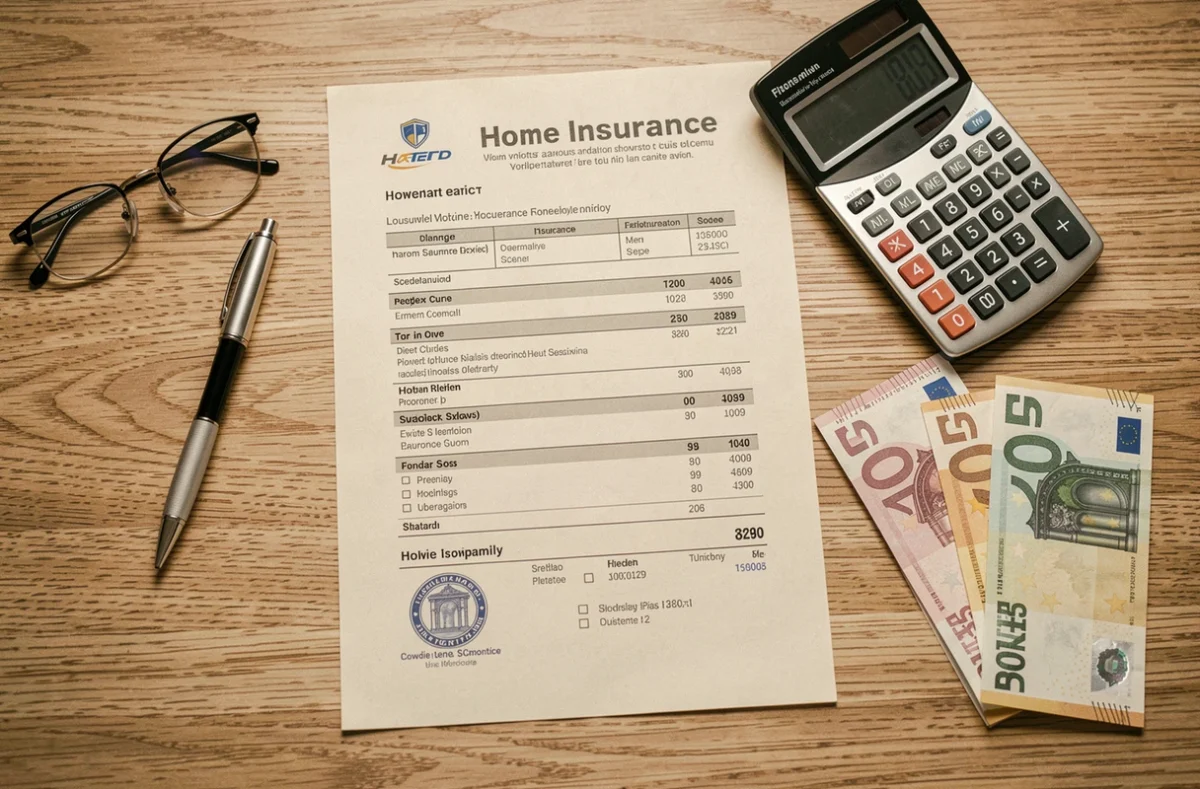 Documents et budget pour calculer le prix moyen d'une assurance habitation pour une maison de 120m2