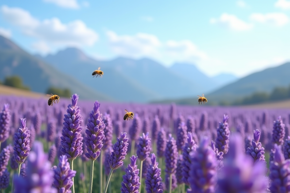 lavande abeilles