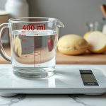 Verre mesure d'eau de 400 ml avec balance de cuisine