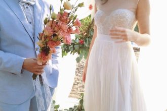 Bouquet de fleurs artificielles pour décoration de mariage élégante